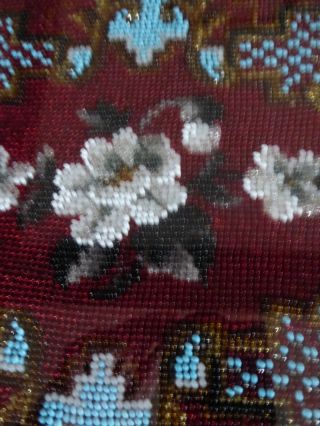 VICTORIAN BEADWORK TEAPOT STAND TO ENGLAND 8