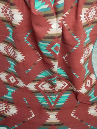 ANTIQUE 1920s PENDLETON INDIAN REVERSIBLE,  OMBRE WOOL CAMP BLANKET 12