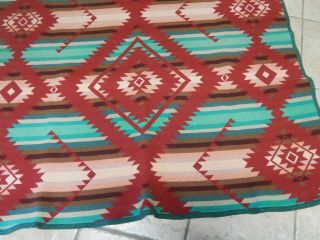 ANTIQUE 1920s PENDLETON INDIAN REVERSIBLE,  OMBRE WOOL CAMP BLANKET 2