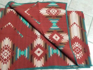 ANTIQUE 1920s PENDLETON INDIAN REVERSIBLE,  OMBRE WOOL CAMP BLANKET 3