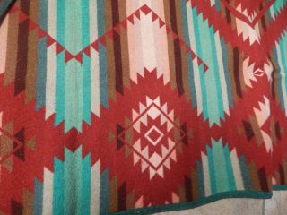 ANTIQUE 1920s PENDLETON INDIAN REVERSIBLE,  OMBRE WOOL CAMP BLANKET 5