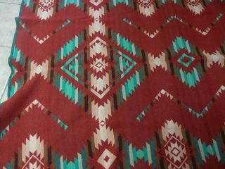 ANTIQUE 1920s PENDLETON INDIAN REVERSIBLE,  OMBRE WOOL CAMP BLANKET 7