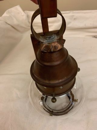 Vintage Hand Made Copper Indoor / Outdoor Onion Lantern Sconce Patina USA 8