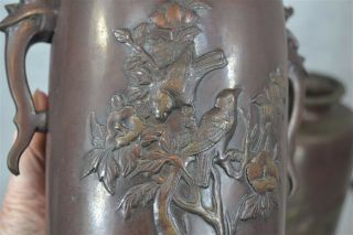 vase antique bronze urn dragon gargoyle bird pr Victorian 19th c 1800 2