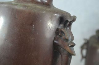 vase antique bronze urn dragon gargoyle bird pr Victorian 19th c 1800 3