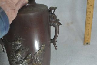 vase antique bronze urn dragon gargoyle bird pr Victorian 19th c 1800 9