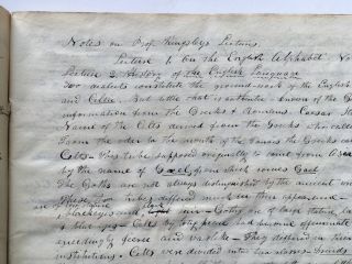 1832 Handwritten Manuscript Lectures James Luce Kingsley Yale Divinity,  Iliad 7