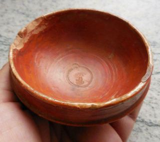 Fine Romano - British Samian Ware Footed Bowl Ex Derbyshire Museum.  2nd C Ad