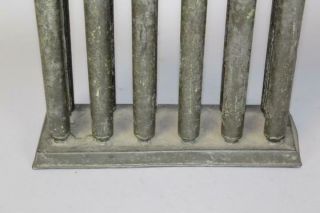 RARE 19TH C ENGLAND TIN 12 TUBE CANDLE MOLD IN UNTOUCHED SURFACE 3