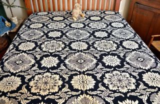 Antique Two Panel Craig Indiana Double weave Coverlet 1842 2