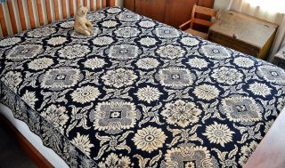 Antique Two Panel Craig Indiana Double weave Coverlet 1842 5