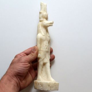 Very Rare Egyptian 100 Bc 400 Ad White Crystal Stone Goddess Statue