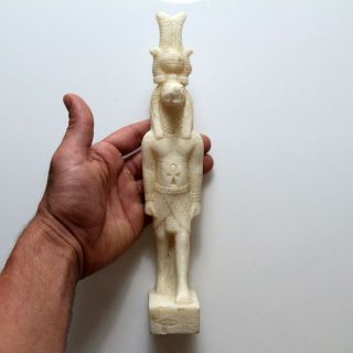 VERY RARE EGYPTIAN 100 BC 400 AD WHITE CRYSTAL STONE GODDESS STATUE 3