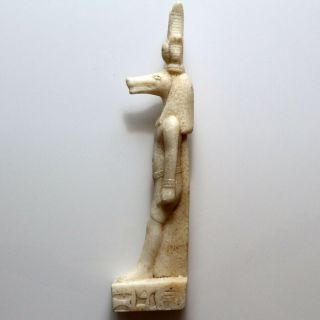 VERY RARE EGYPTIAN 100 BC 400 AD WHITE CRYSTAL STONE GODDESS STATUE 5