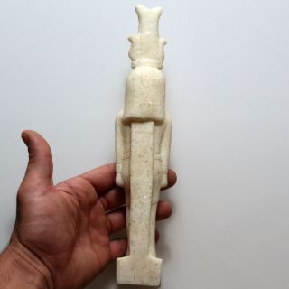 VERY RARE EGYPTIAN 100 BC 400 AD WHITE CRYSTAL STONE GODDESS STATUE 6