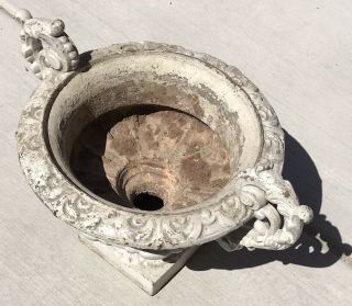 ⭕️ Large - Scale 19th French Century Cast Iron Garden Urn 11
