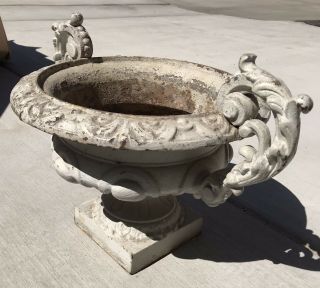 ⭕️ Large - Scale 19th French Century Cast Iron Garden Urn 5