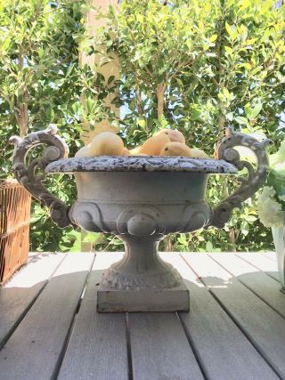 ⭕️ Large - Scale 19th French Century Cast Iron Garden Urn 8