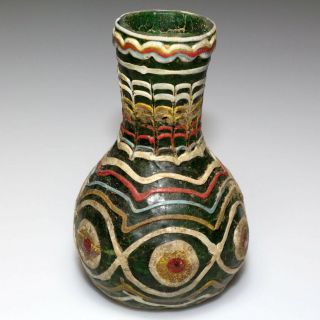 Museum Quality Phoenician Glass Colored Bottle Circa 1000 - 700 Bc