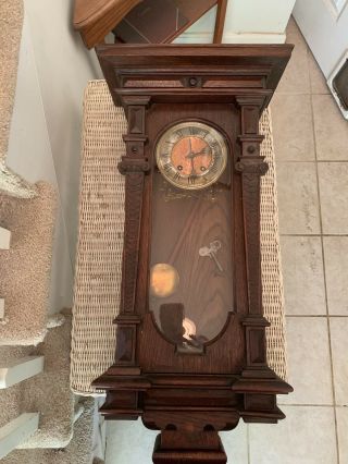 Antique Hanging Grandfather Clock