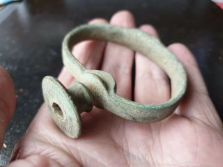 Huge Heavy Very Rare Celtic Bronze Chariot Terret Ring.  2nd Century Bc