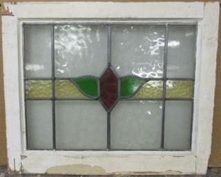 Old English Leaded Stained Glass Window Cute Floral Band Design 20.  75 " X 17 "
