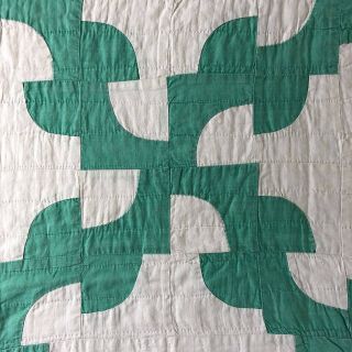 Antique and white summer patchwork quilt 7