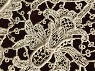 Extraordinary ANTIQUE NEEDLE LACE INSERTION 1.  50 YARD,  by 3 3/4 