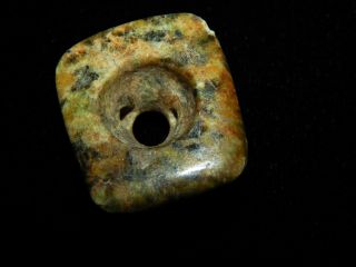 Pre - Columbian Jade Ear Spool,  Nicoya Costa Rica,  Authentic