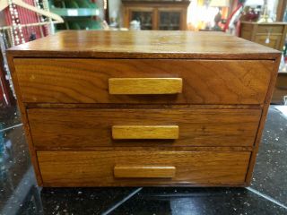 Antique Vintage Wood Drawer Tool Trinket Box,  Pinnail