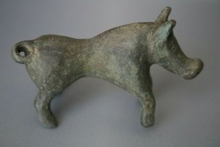Ancient Fantastic Roman Bronze Figurine Wild Boar 1st - 4th Ad