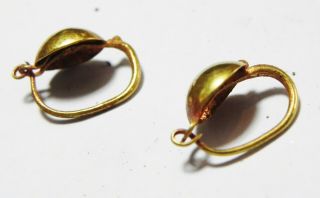 ZURQIEH - AS13523 - ANCIENT ROMAN GOLD EARRINGS.  100 - 200 A.  D 4