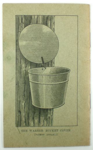 Vintage Warner Maple Syrup Sap Spout & Brochure Jarvis & Co. ,  Burlington,  VT 7