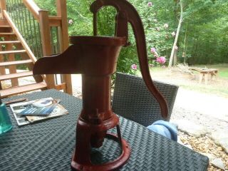 Vintage Water Pump Cast Iron Number 2 Red Jacket Hand Water Well Pump