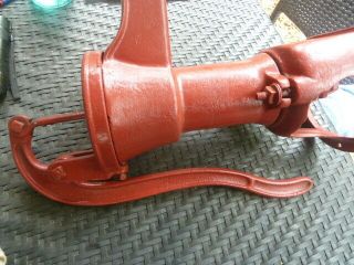 Vintage Water Pump Cast Iron Number 2 Red Jacket Hand Water Well Pump 5