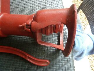 Vintage Water Pump Cast Iron Number 2 Red Jacket Hand Water Well Pump 6