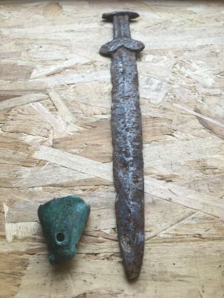 Sarmatian Sword - Akinak,  With Remnants Of Bronze Sheath,  4 - 3 Century Bc.