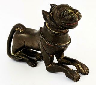 South Indian Antique Bronze Tiger Figure 19th Century