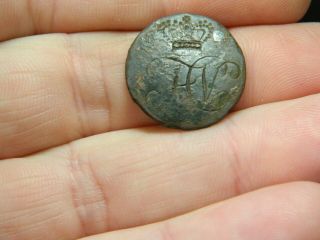 Post Medieval bronze Volunteers / Militia button HV AV Metal detecting detector 2