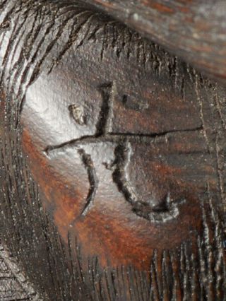 19th century wooden Sambiki saru Monkeys Okimono,  signed Mitsu 6