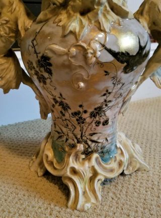 Antique Mermaid & Merman Porcelain Vase - Sea Serpent 5