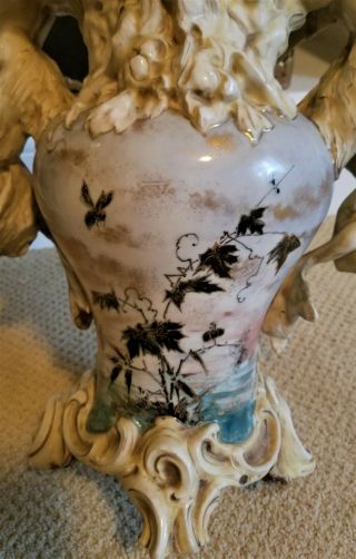 Antique Mermaid & Merman Porcelain Vase - Sea Serpent 8