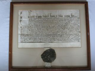 Queen Elizabeth I Vellum Manuscript Document With Elizabeth I Wax Seal