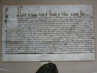 Queen Elizabeth I Vellum Manuscript Document with Elizabeth I Wax Seal 2