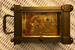 Mathew Norman 1754A,  Swiss Made,  11 jewels carriage clock brass w gilded 7