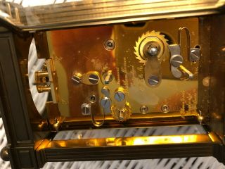 Mathew Norman 1754A,  Swiss Made,  11 jewels carriage clock brass w gilded 8