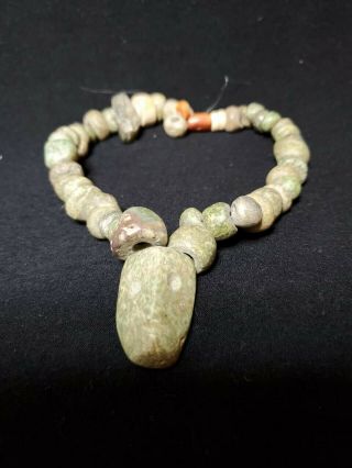 Pre - Columbian Chontal stone necklace from Mexico.  Ca.  400 bc. 4