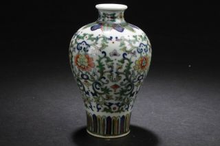 A Chinese Plant - Filled Fortune Porcelain Vase Display