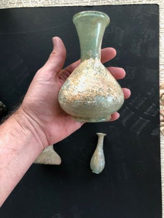 Small Roman Glass Bottle Vase