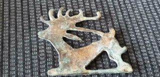 extremely rare Scythian bronze stylized Stag Appliqué 900 BC to around 200 BC 3